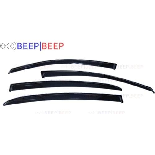 For Kia Rio 2017- car window deflectors wind deflector sun guard rain wind vent visor cover trim car styling accessories