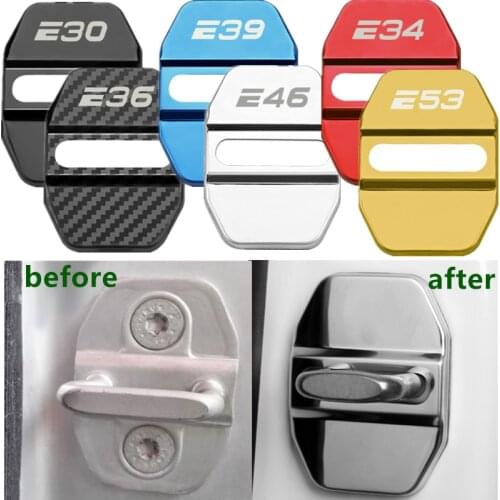 Car Styling Auto Door Lock Protective Cover Buckle Case For BMW E36 E39 E46 E28 E30 E34 E53 E60 E61 Accessories