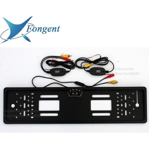Vehicle reverse Wireless camera Monitor European License Plate Frame Backup Car Licence Number Plate Rear View Reverse parcking