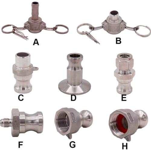 Brewers 1/2" Camlock Quick Disconnect Cam & Groove Fitting Homebrew Beer Pump pipe Free Shipping