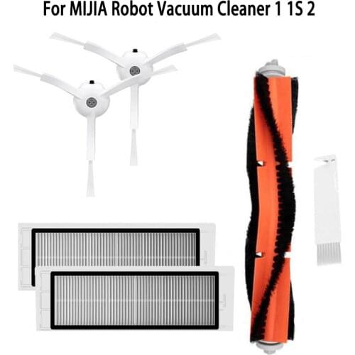 For Xiaomi Mijia 1/1S Robot Vacuum Cleaner All Replace Parts Accessories Kits HEPA Filter,Main Brush,Side Brush