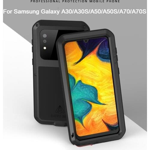 For Samsung Galaxy A30 A30S A50 A50S A70 A70S Powerful Metal Armor Shock Dirt Proof Water Phone Cases For A50 A70