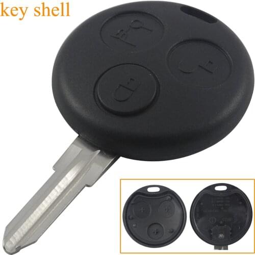 Kutery 3 Buttons Replacement Remote Car Key Shell Case Cover For Mercedes Benz Smart Car City Roadster Fortwo