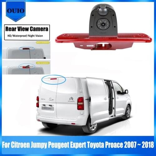 HD Rear View Reverse Camera For Citroen Jumpy Peugeot Expert Toyota Proace 2007 ~ 2017 2018 BackUp Parking Brake light Camera