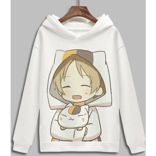 Natsumes Book of Friends Cosplay Hoodie Natsume Yujincho Madara Hoodies Winter Autumn Fleece Sweatshirts Casual Pullover