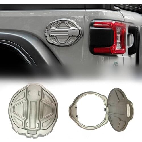 Tank Cap Silver Fuel Filler Door Cover For J E E P JL Wrangler 2018