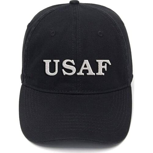 Lyprerazy Amry USAF Washed Cotton Adjustable Men Women Unisex Hip Hop Cool Flock Printing Baseball Cap