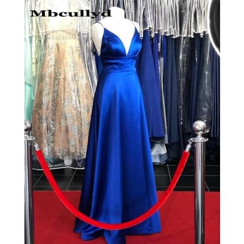 Mbcullyd Royal Blue African Bridesmaid Dresses Long 2020 Sexy V-neck Formal Wedding Guest Dress Under 100 vestido de festa longo