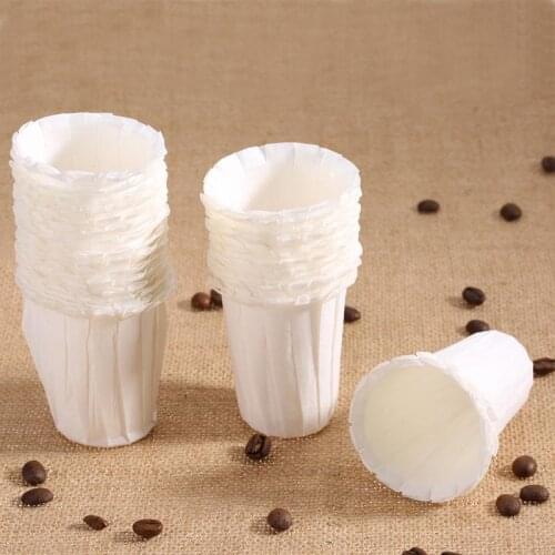 New 100pcs White Coffee Filters Single Serving Paper for Coffee Machine 24CM White Filter Paper Cake Cup Coffee Paper cups