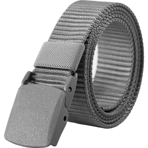 New Non-Metallic Non-Magnetic Buckle Nylon Belt No Hole Universal Unisex Belt for Men Women SCI88