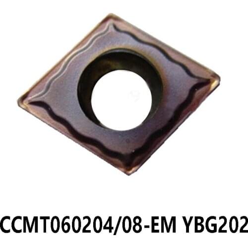 Original CCMT 060204 060208 CCMT060204-EM CCMT060208-EM YBG202 Carbide Inserts Lathe Cutter CNC Turning Tools for P M