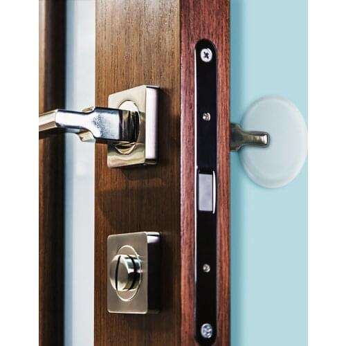 6Pcs Wall Protector Transparent Round Strong Non-marking Soft Plastic Anti-Collision Pad For Door Handle Refrigerator Door Pad