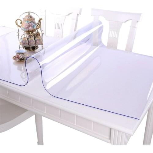 Transparent tablecloth waterproof PVC table cover rectangular Plastic Mat kitchen oil-proof table cloth soft glass скатерть