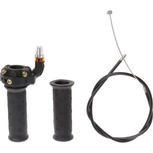 Motorcycle Twist Throttle Accelerator Grip with Throttle Cable For 47cc 49cc Mini Dirt Bike Quad Pocket
