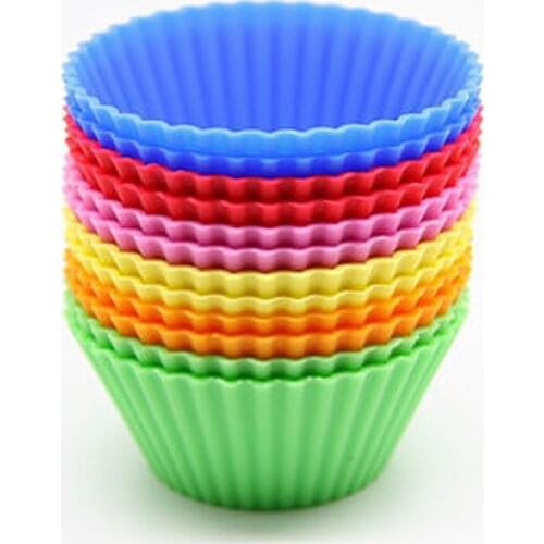 12 PCS/Set Cake Cup Kitchen Craft Colour works Silicone Cupcake Cases forma de silicone Cake Decorating Tools drop shipping