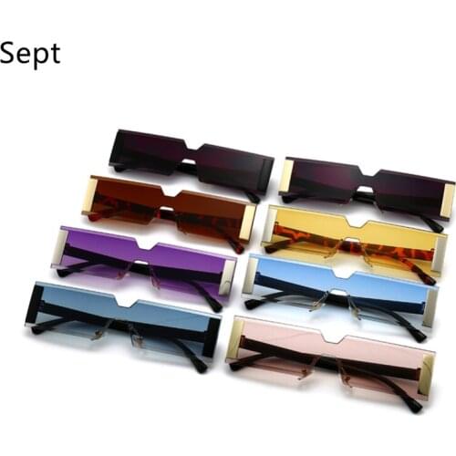 Sept Fashion Rectangle Sunglasses Women Men Frame Lens Leopard Style Brand Designer Luxury Square Sun Glasses UV400