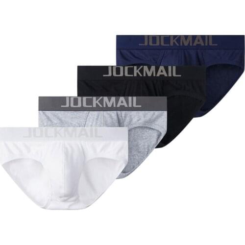 JOCKMAIL 4PCS/Lot Sexy men underwear breathable Thread cotton mens briefs Shorts cueca gay underwear calzoncillos hombre slip