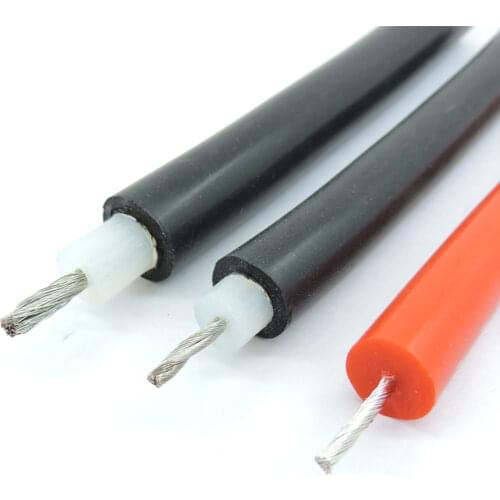 Ignition Wire AGG High Voltage Cable DC High temperature Line anti-breakdown 50KV 70KV 1mm2/ 2.5/ 4Square Black Electric Wire