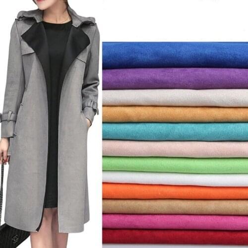 Suede Leather Cashmere Fabric Matte Velvet Cloth Encryption Fashion Clothes Home Decor Handmade DIY Textile Material