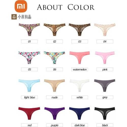 Xiaomi youpin 1pcs Womens Panties Sexy Thong Leopard Female T-back Woman Underwear G-string Seamless Thongs for Women Underwear