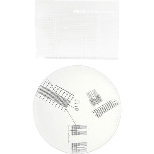 1 Pcs LP Vinyl Record Player Tonearm VTA/Cartridge Azimuth Ruler & 1 Pcs Anti-Sliding LP Vinyl Record Pickup Calibration