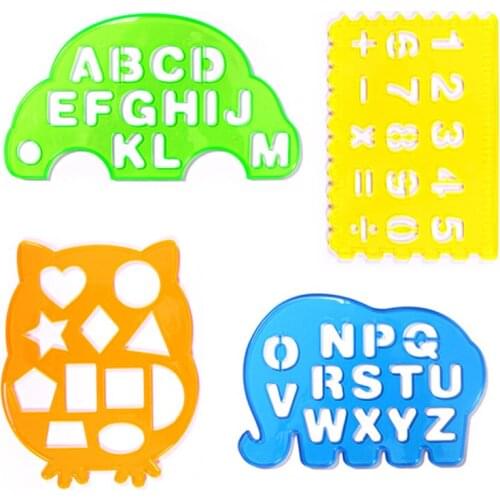 Kid Magic Sketchpad Drawing Template Baby Letters Digital Pattern Drawing Board Animals Shape Ruler Children Educational Toy new
