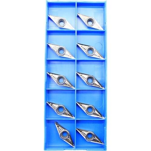 10pcs VBGT160404 AK H01 VBGT 160404 Aluminum cutter blade Insert Cutting Tool turning tool CNC Tools AL +TIN Alloy wood