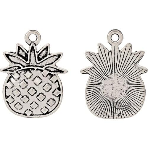 15 x Tibetan Silver Fruit Pineapple Charms Pendants for Necklace Bracelet DIY Jewelry Making Findings 25x18mm