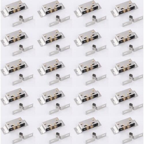 20pcs 10pc Cabinet Door Double Roller Catch Ball Latch With Prong Coppper Tone Ideal Accessory For Home Roller Latch