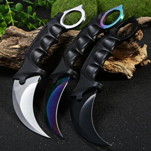21 Colors Karambit Knife CS GO Fixed Knives Hunting Tactical Survival Claw Knife Camping Outdoor Pocket Rescue Faca EDC Tools