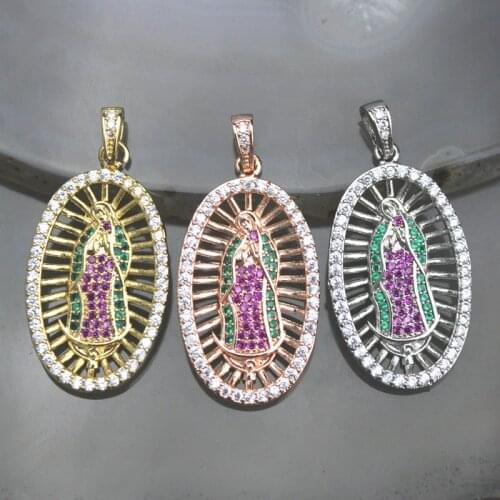 27*17mm 10pcs/lot New fashion colorful cz religion pendant,popular cz jewelry pendant,accessories jewelry wholesale