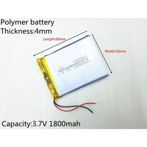 3.7V,1800mAH,405060 PLIB; polymer lithium ion / Li-ion battery for GPS,mp3,mp4,mp5,dvd,bluetooth,model toy mobile bluetooth