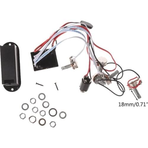 3 Band EQ Preamp Circuit Guitar Dual Potentiometer For Active Bass Pickup