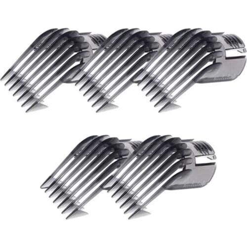 5Pcs Hair Clippers Comb Clipper Trimmer Razor Guide Attachment For QC5130 QC5105 QC5115 QC5120 3-21Mm Adjustable