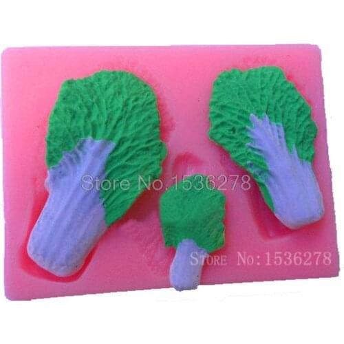 Free Shipping Kitchen DIY Creative 3D Vegetable Kimchi Cabbage Fondant Cake Mold Silicone Mold Chocolate Clay Mold A687