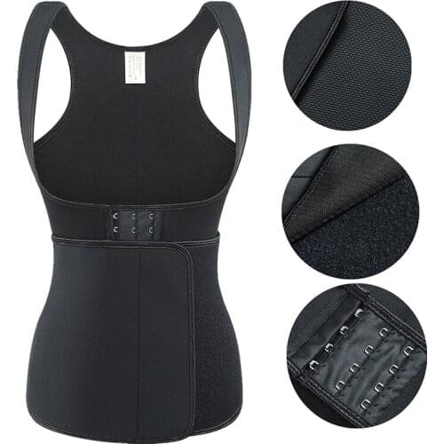 Women Waist Trainer Vest Neoprene Body Shaper Sauna Sweat Suit Slimming Sheath Fitness Workout Corset Top Shapewear Trimmer Belt