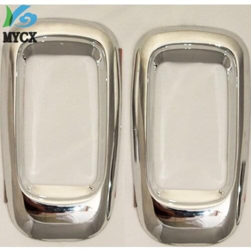 Chrome side lamp rim trim For Toyota Land cruiser Prado fj90 3400 Spoiler SUV ABS Car Styling accessories For Prado 80