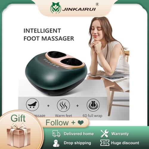 JinKaiRui Electric Vibrator Foot Massager Health Care Massage Infrared Heating Therapy Shiatsu Kneading Air Pressure Machine NEW