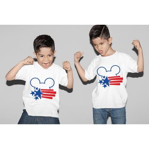 Summer Couples Matching Clothing Set Fun Print Children Teenager Short-Sleeved Mickey Mouse Series Mom Kids Family Look Tshirt