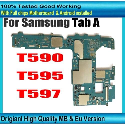 100% Original Logic board For Samsung Galaxy TAB A T590 T595 T597 Motherboard With Full chips Mainboard Plate Eu Version