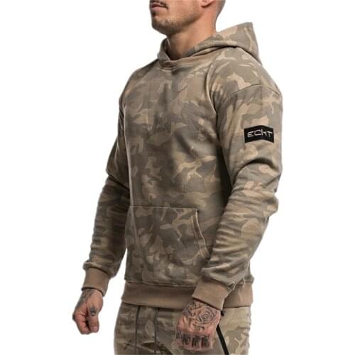 Mens camouflage clothing sports sweater new fitness hoodie mens jacket autumn fashion brand sports training clothes