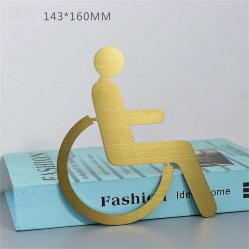 Wall Plaque Metal Disabled Service Sign Restroom Toilets Signage