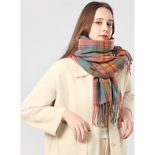 2020 new classic brand scarf Scottish plaid men and women winter scarf warm scarf fashion casual scarf imitation cashmere