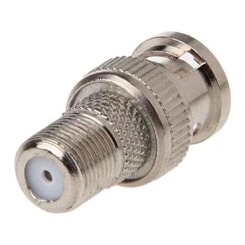 P82F 10Pcs/Set BNC Male Plug To F Female Jack Coax Connector Adapter For CCTV Camera