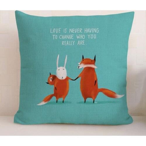 Love pillow fox pillow animal cushoin wedding decor decor home decorative 18*18 inch free shipping