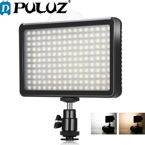 PULUZ 176 LEDs 12W Dimmable Bi-color LED Video Light 3300-5600K Studio Light For YouTube Studio Photography Video Shooting