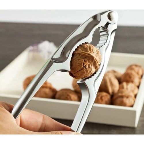 Stainless steel Nutcracker Sheller Crack almond Walnut Pecan Hazelnut Filbert Nut Kitchen Nut Sheller Clip Tool Walnut Clip