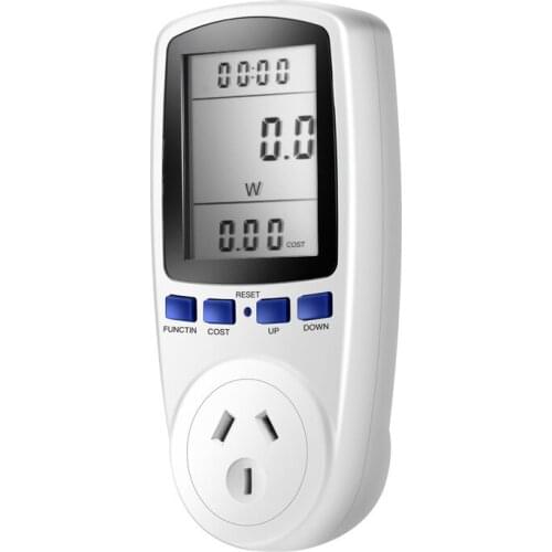 AU Plug 240V Socket Power Meter Multifunctional Energy Consumption Meter Wattage Voltage Current Electricity Monitor