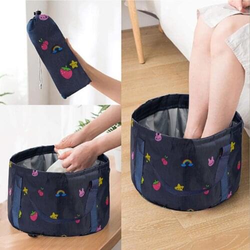 Foldable Basin Foot Tub Travel Camping Washbasin Fishing Folding Basin Foot Bath Sink Washing Basket Spa Foot Bath Bucket