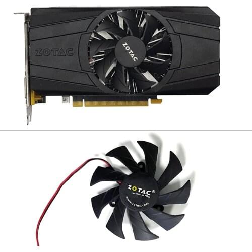 85MM 2PIN GA91B2U GTX 1050 PA Cooler fan Replace Fan Cooling For ZOTAC GeForce GTX 1050Ti 4GB PB Thunder Graphics Card Fans